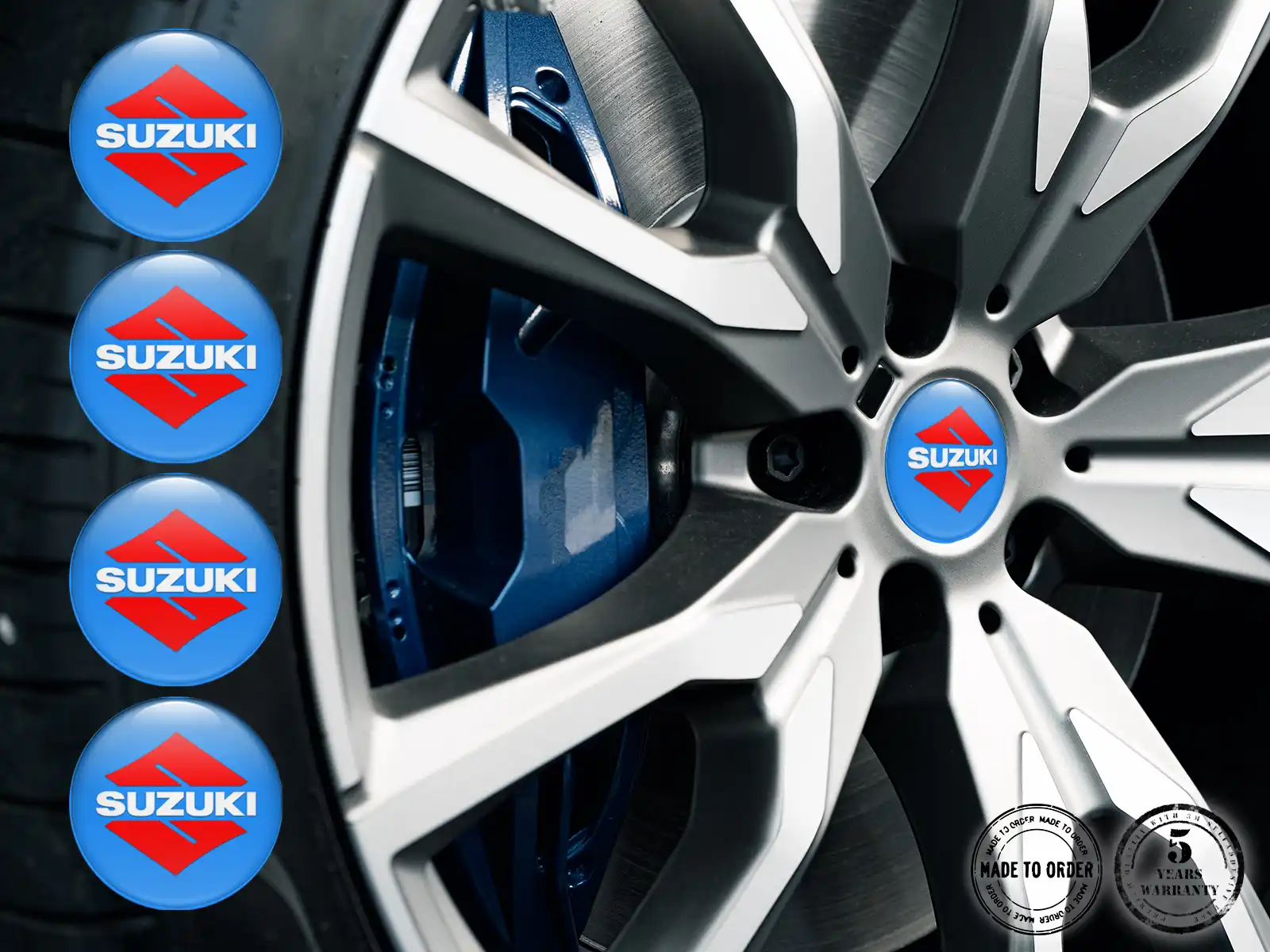 Suzuki Wheel Decals High-Performance Stellar Grid